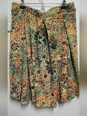 Lularoe Madison Floral Multicolor Pleated Skirt
